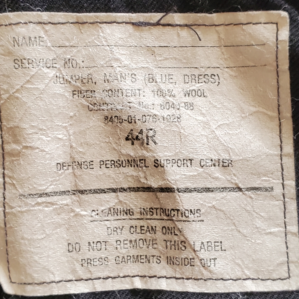 VTG Collectors Item- 80s USS Long Beach Navy Dress Blues "Crackerjack" Set - Picture 2 of 16